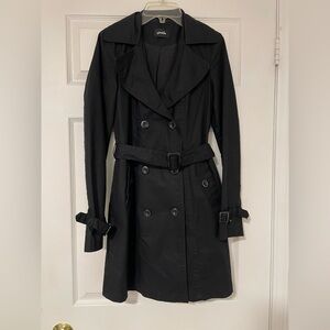 Pimkie Black Trench Coat XS Belted